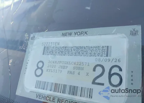 2020 Jeep Grand Cherokee Overland 4X4 z USA, uszkodzony, nr VIN 1C4RJFCGXLC422571